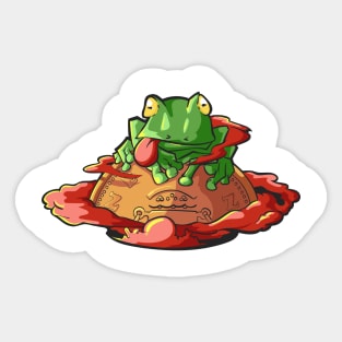 cloudy frogie Sticker